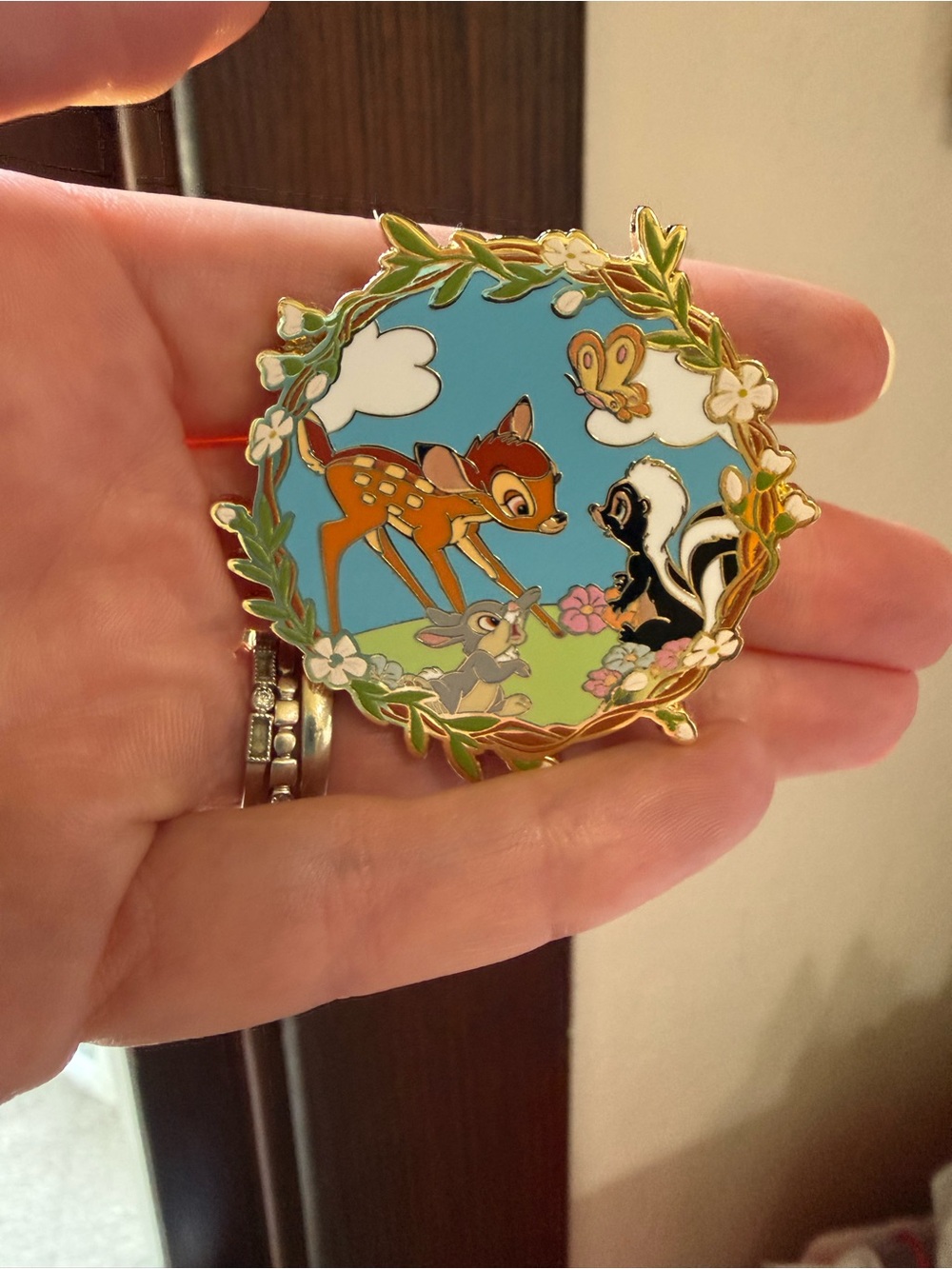 Disney Bambi & Flower & Thumper Floral Frame Blind Box Enamel Pin